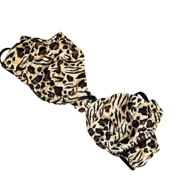 CHEETAH Women's Silky Underwire Bra Size 36B No padding Sexy Animal Print EUC - Picture 7 of 12